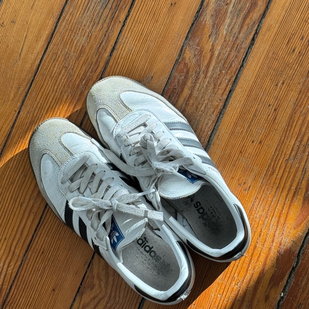 adidas White and Gray Athletic Shoes